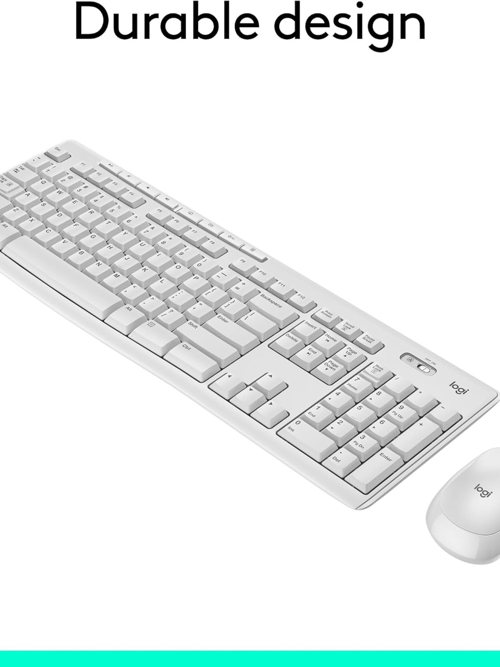 Logitech MK270 Wireless Keyboard and Mouse Combo for Windows Computer White NEW
